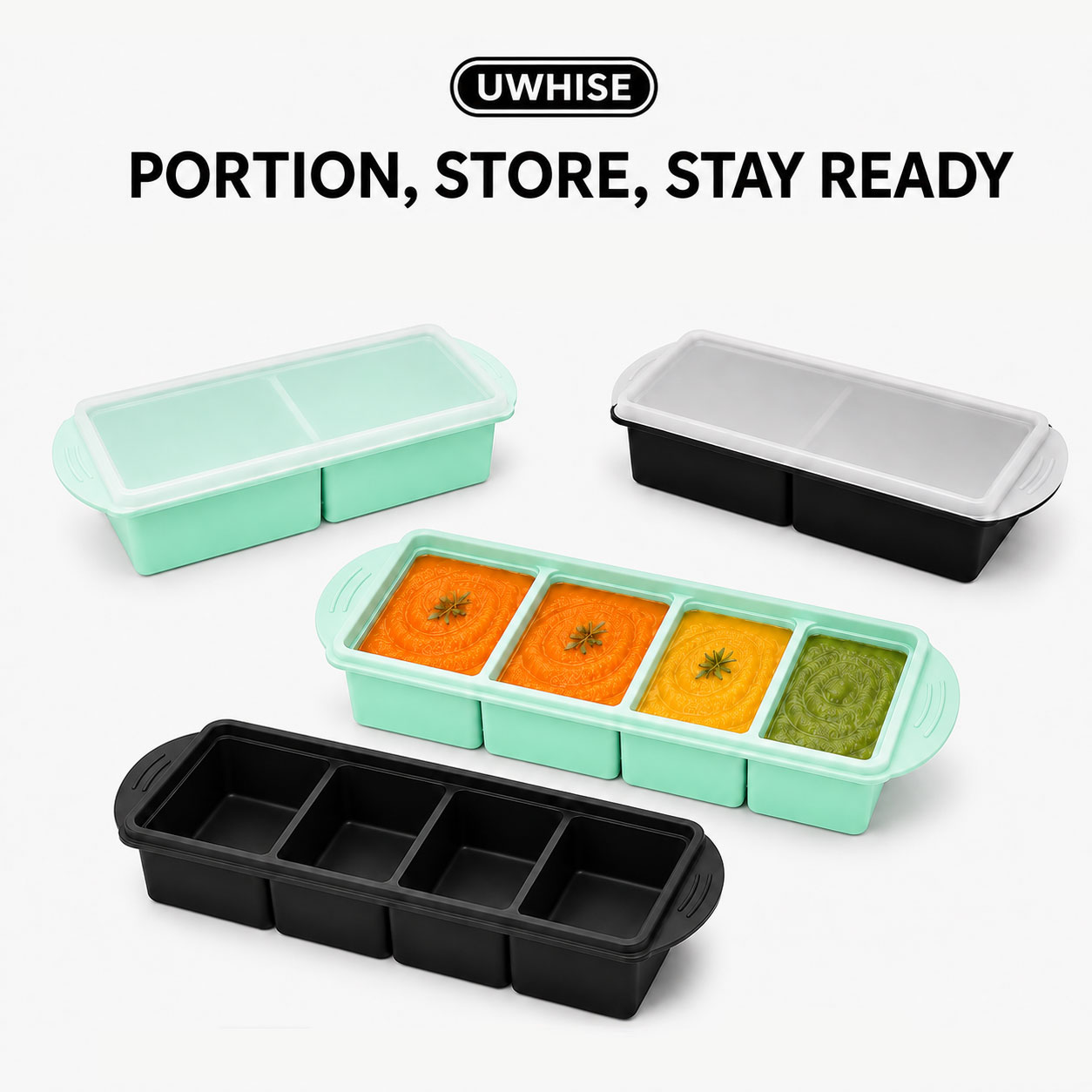 Meal Prep Template - Uwhise Contenitore in Silicone per Alimenti