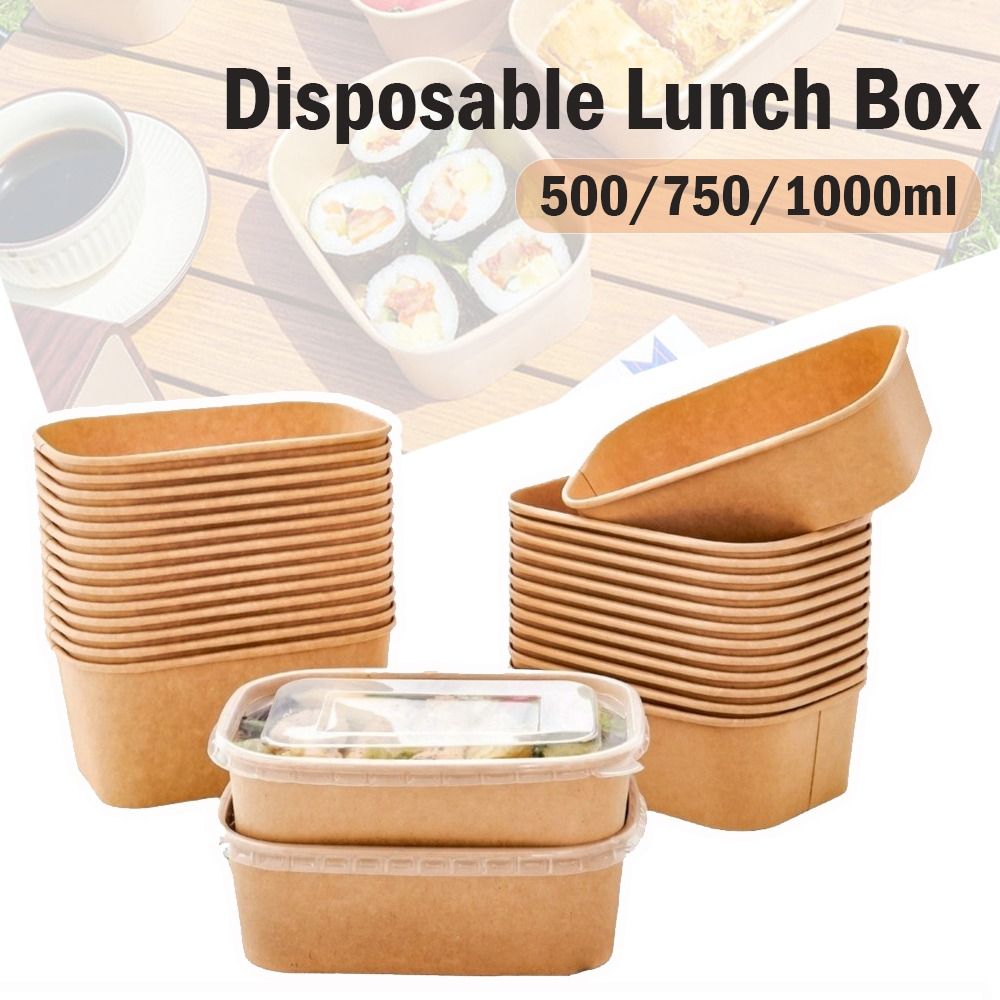 Meal Prep Bowl - Set di 10 Contenitori Quadrati Monouso