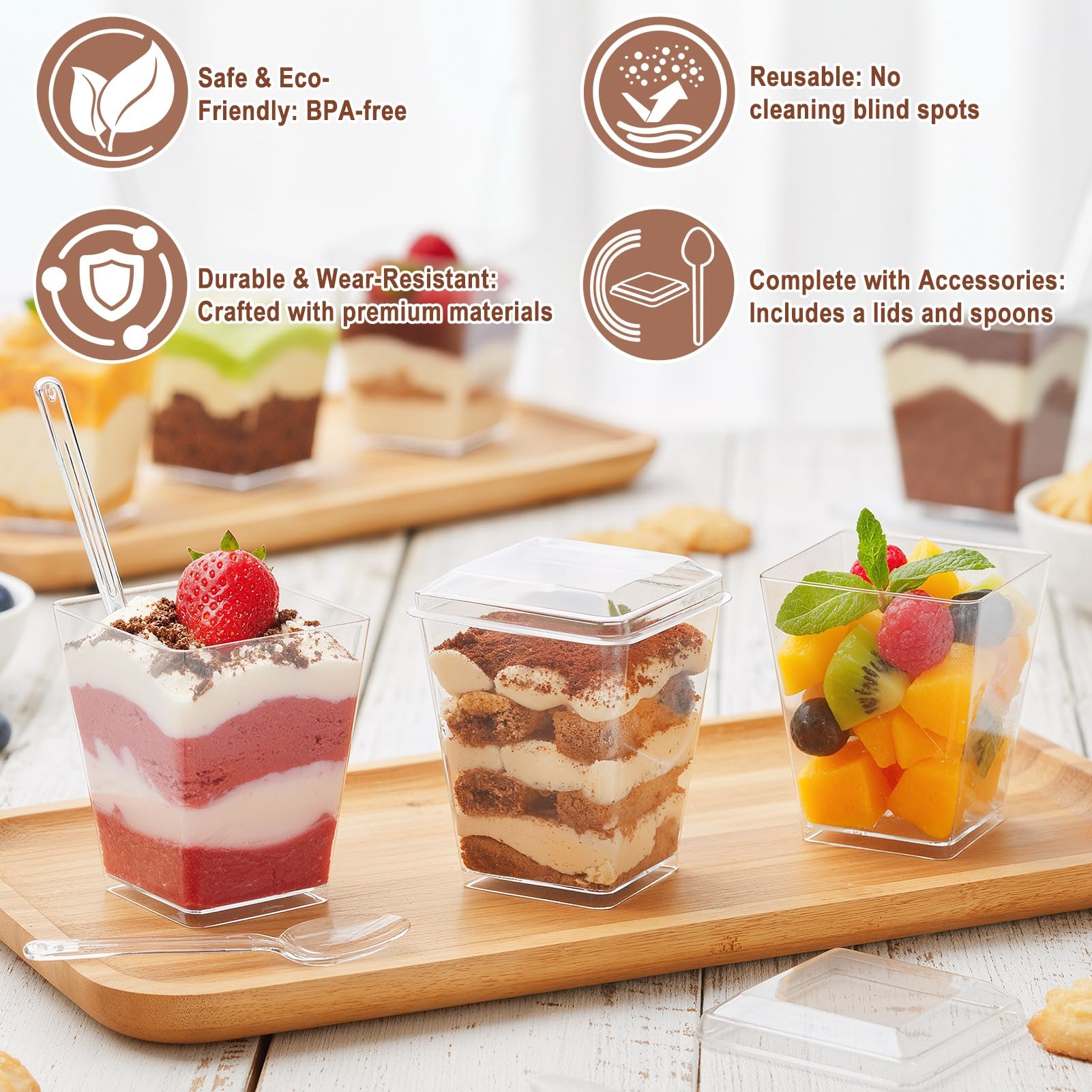 50 Pezzi di Coppette Quadrate  - Meal Prep Template recensione e prezzo