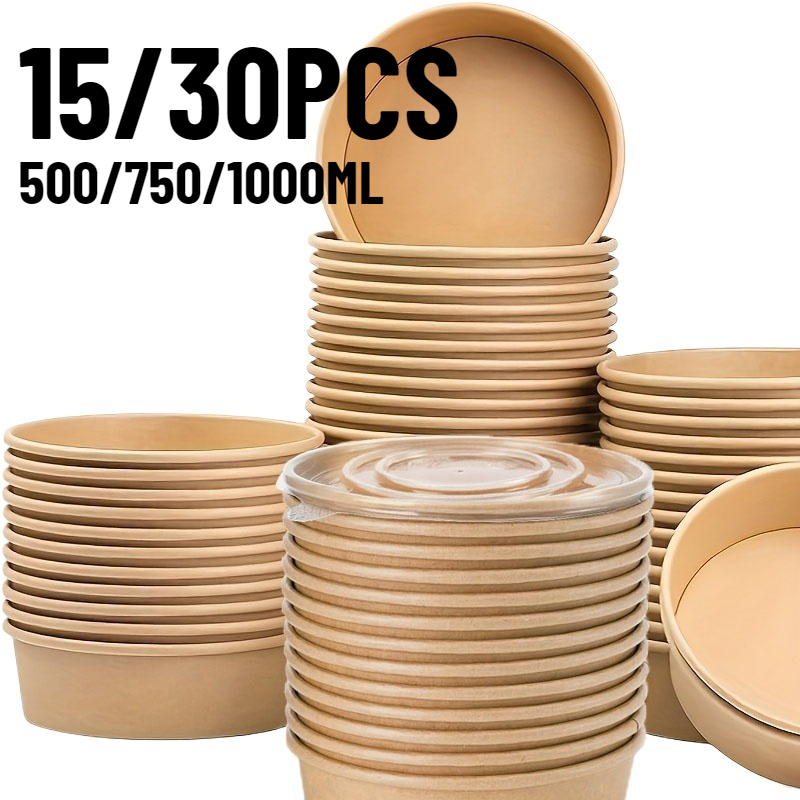 15/30PCS Ciotole di carta Kraf - Meal Prep Bowl recensione e prezzo
