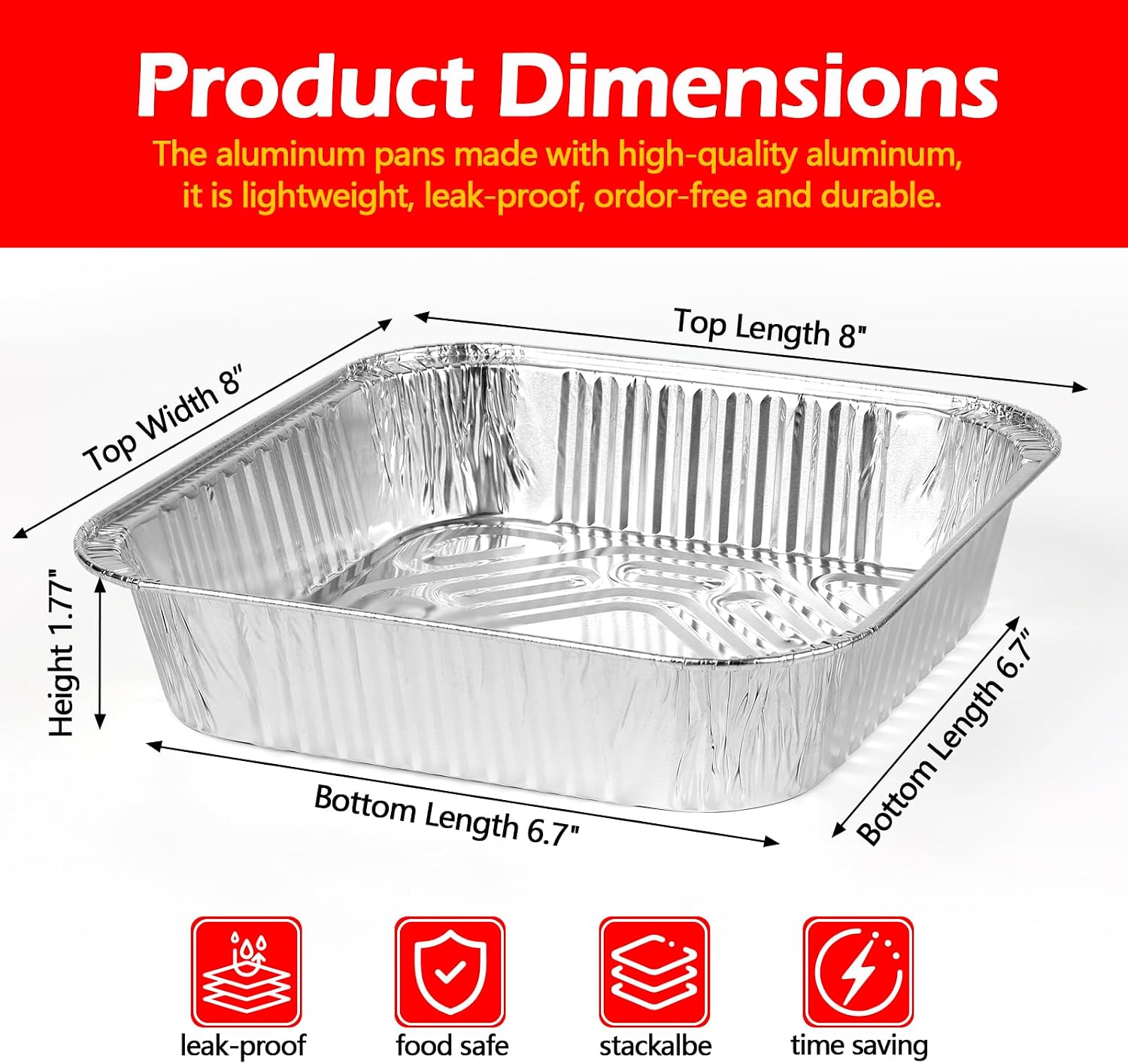 8 vaschette in alluminio con c - Meal Prep Or Prep Meal recensione e prezzo
